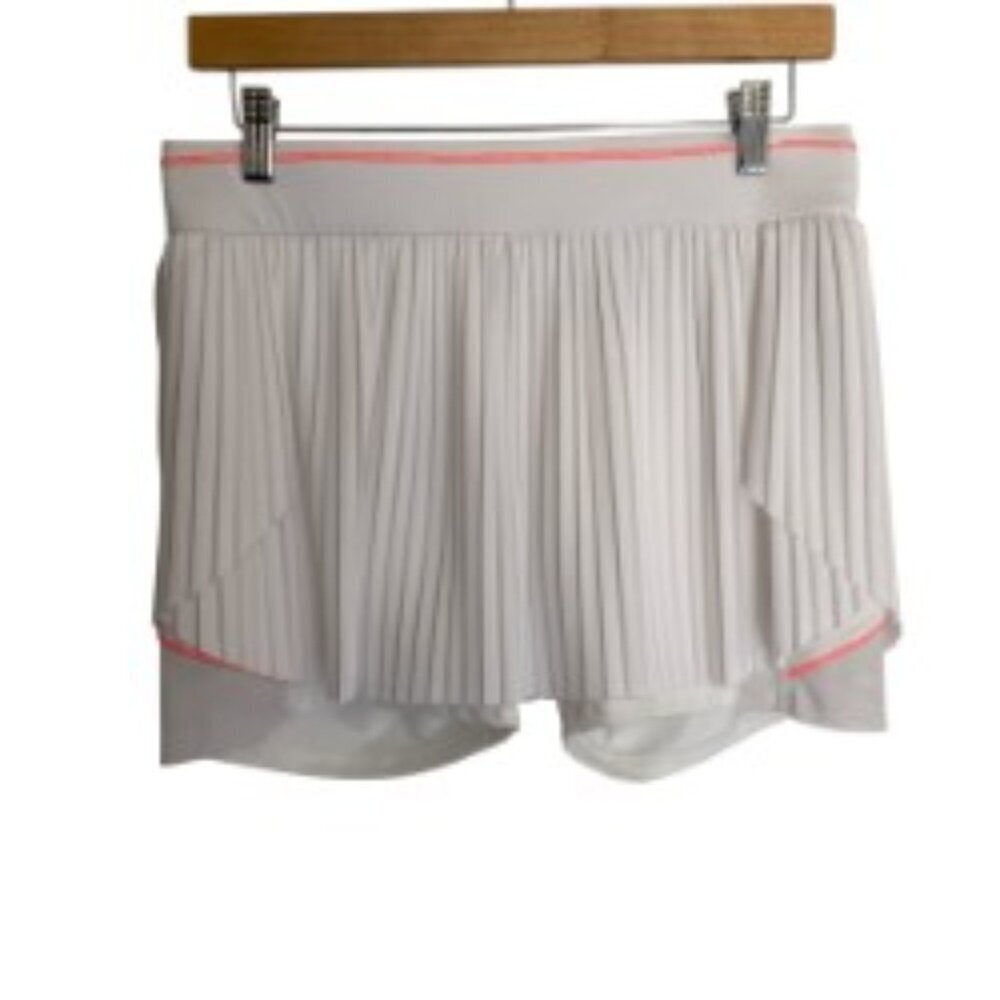 Lucky in Love White Pleated Tennis Skort Medium